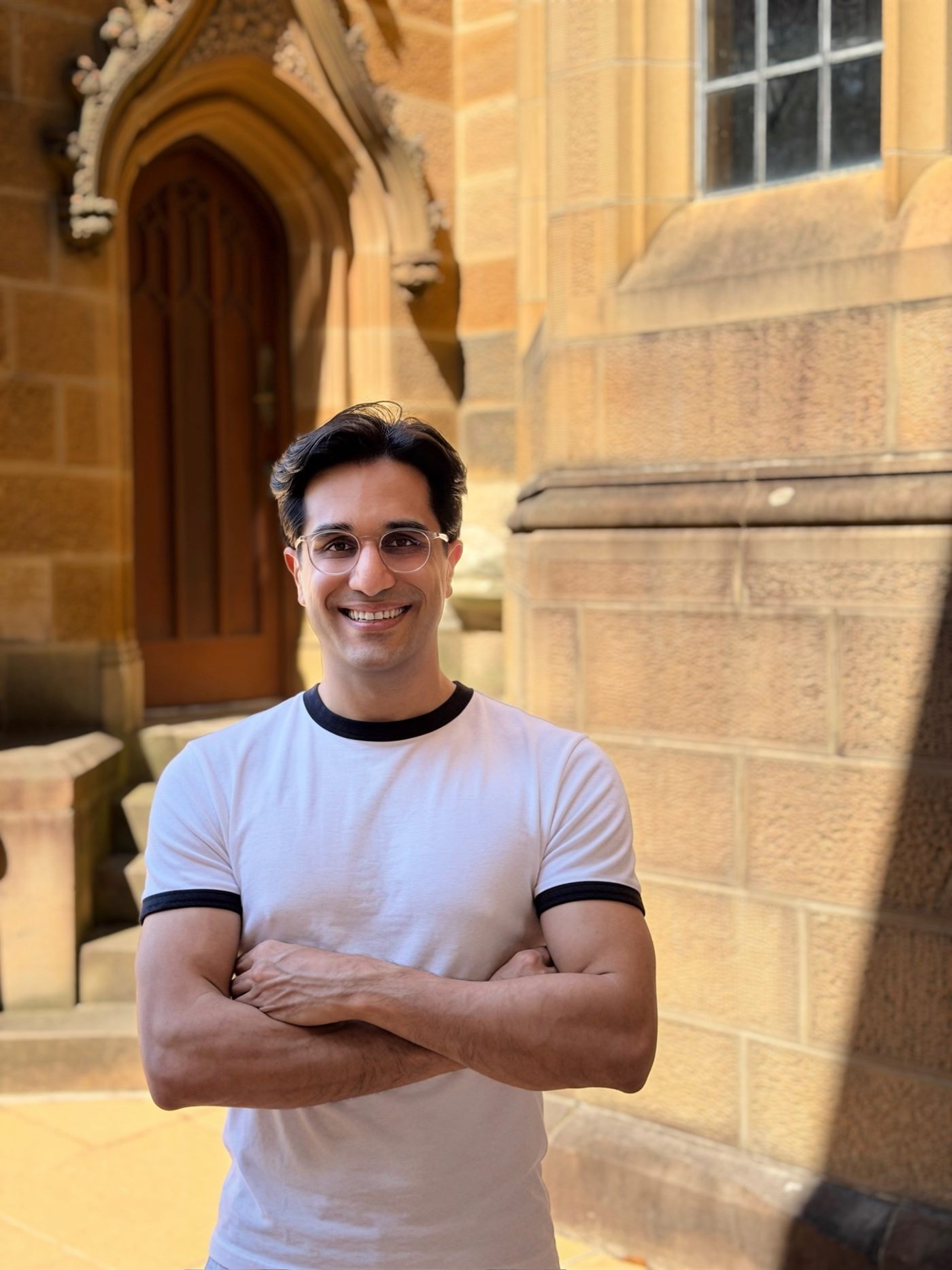 Aryan Shahabi on campus at the University of Sydney